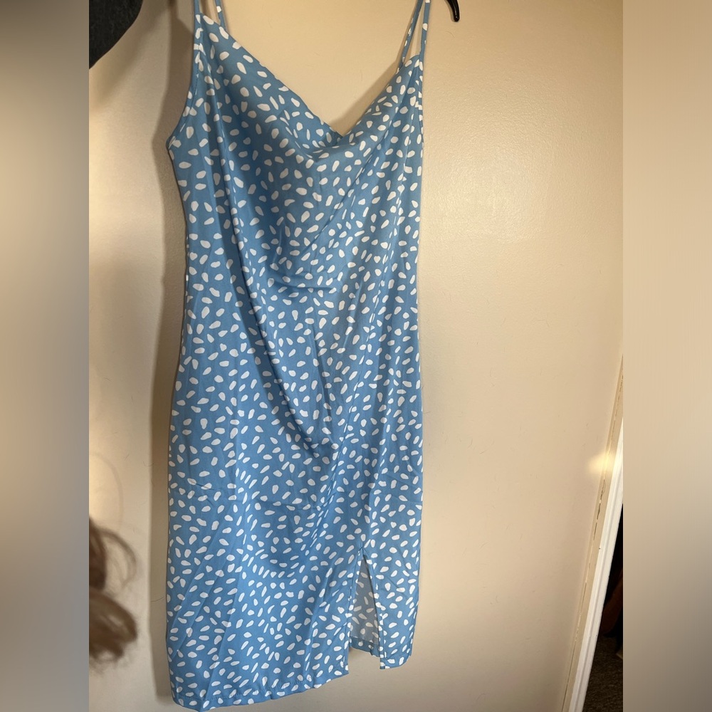 Blue Speckled Dress